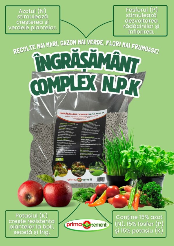 Ingrasamant NPK 15-15-15, 2kg