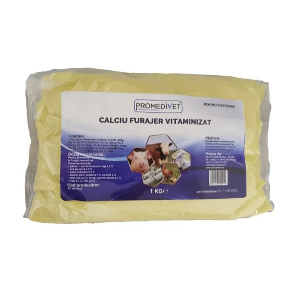 Calciu furajer vitaminizat, PROMEDIVET, 1kg